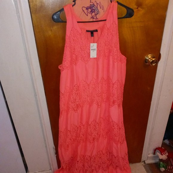 Lane Bryant coral beach dress 18/20 2x xxl NWT - Picture 1 of 2